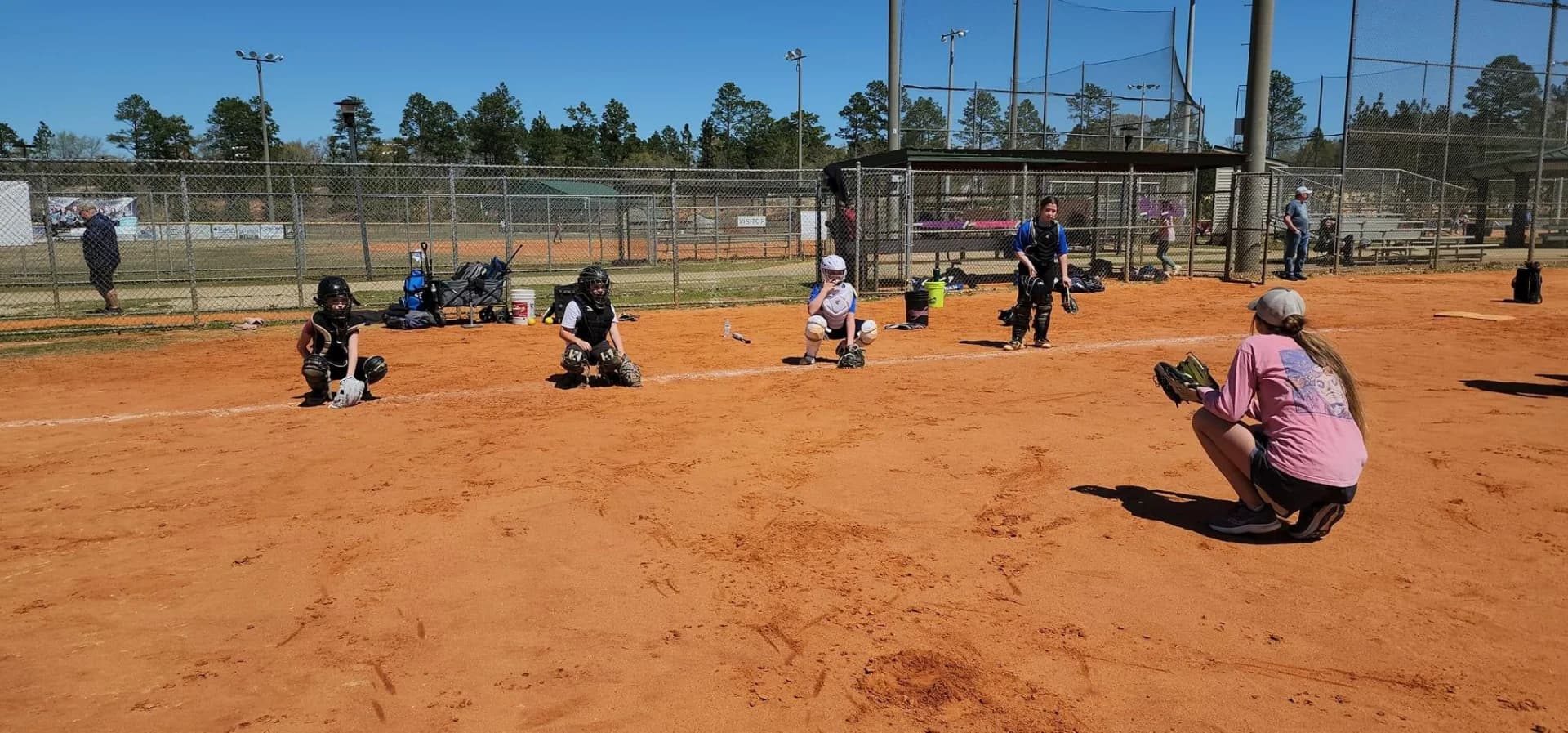 Team-building softball clinic