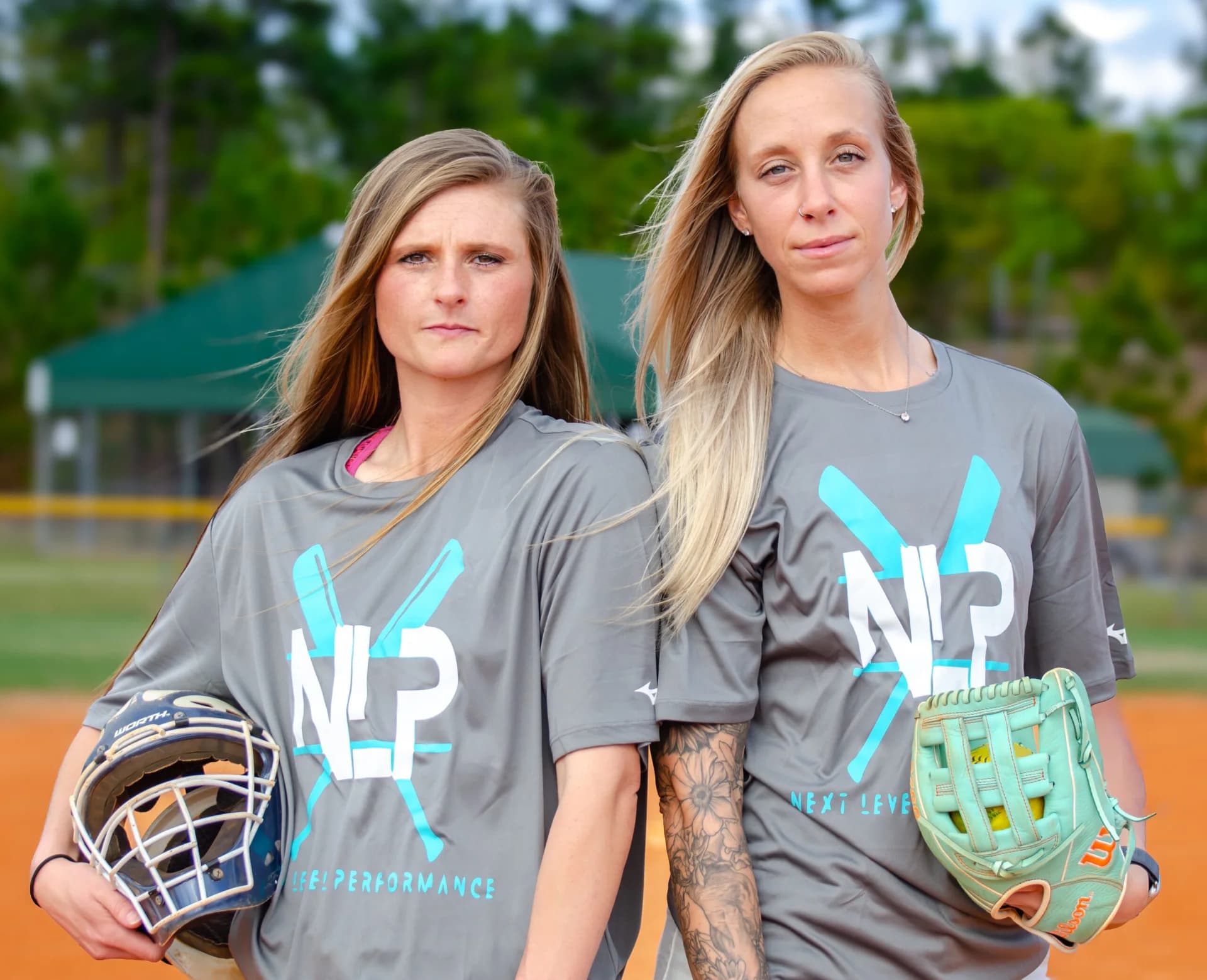 Next Level Performance coaches ready for an individual softball lesson